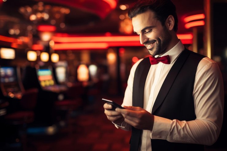 Dompet digital: mobile banking, local payment, online payment Logo metode pembayaran digital DANA, OVO, dan GoPay yang didukung playaja slot